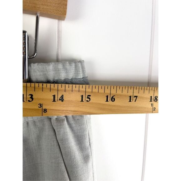 Zara Basic Drawstring Trousers Grey‎ Coquette Work Pants Bow Tie Front Career M - Picture 7 of 9